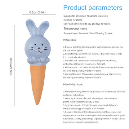 4PCS Stakes Bunny Self-Watering  Ceramic (SMILEDRIP)