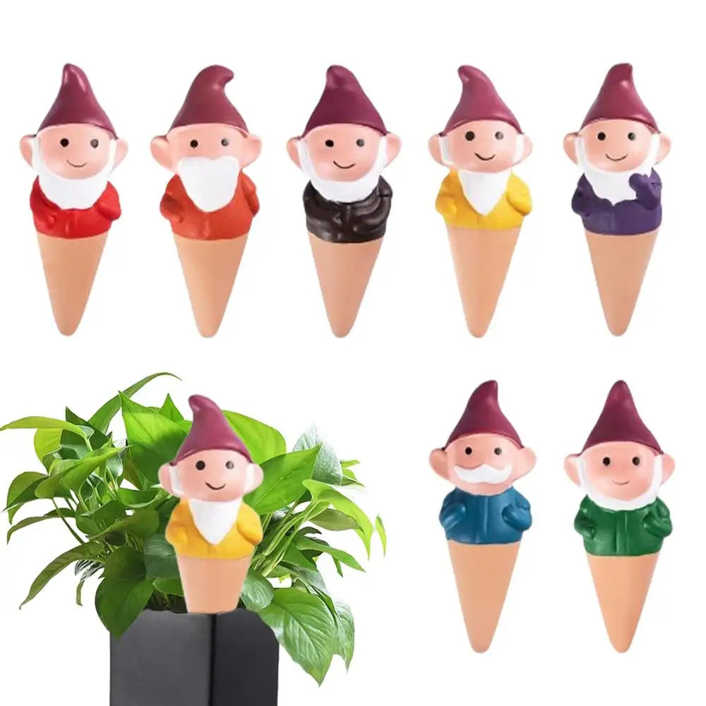 7pcs Gnomes Plant Watering Stakes (SMILEDRIP)