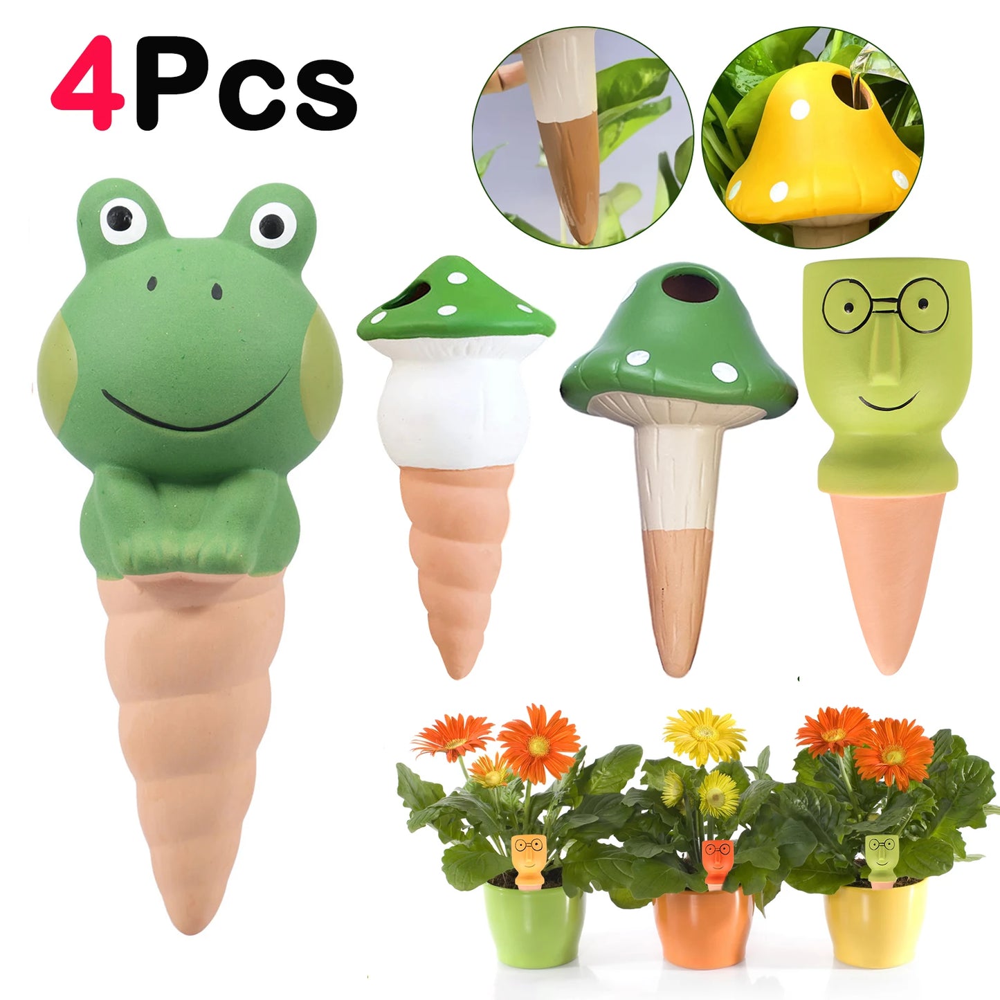 4Pcs  Lazy Cartoon shapes (SMILEDRIP)