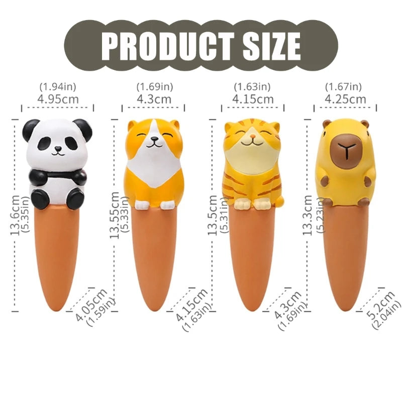 4pcs/set , cute animals , Terracotta (SMILEDRIP)