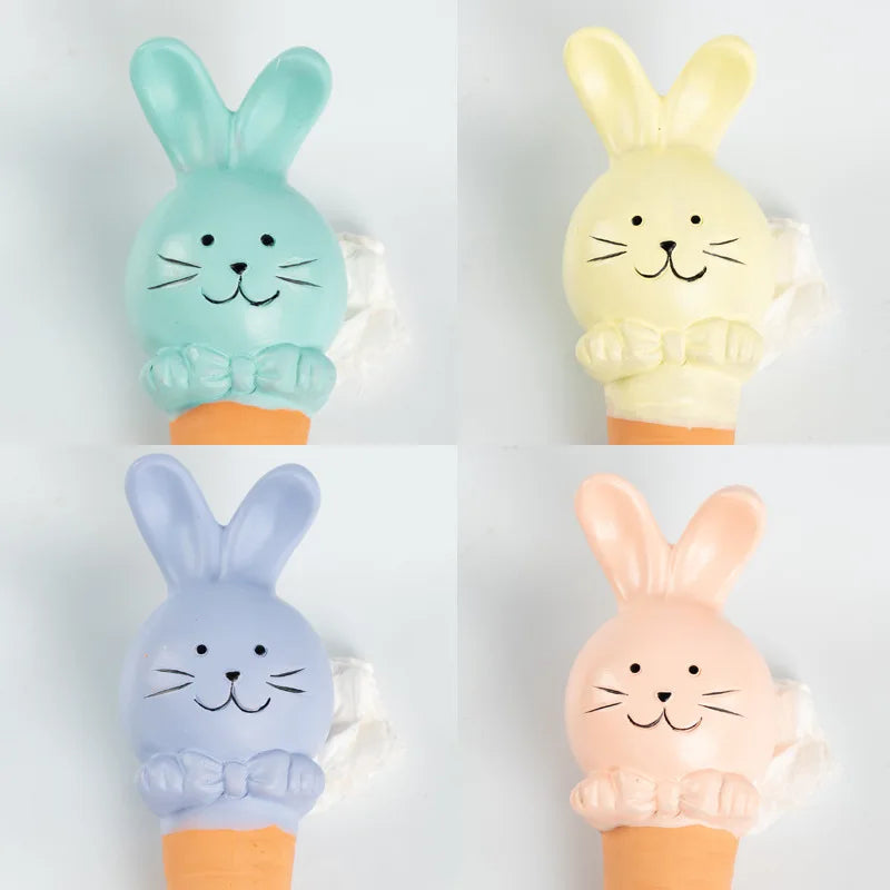 4PCS Stakes Bunny Self-Watering  Ceramic (SMILEDRIP)