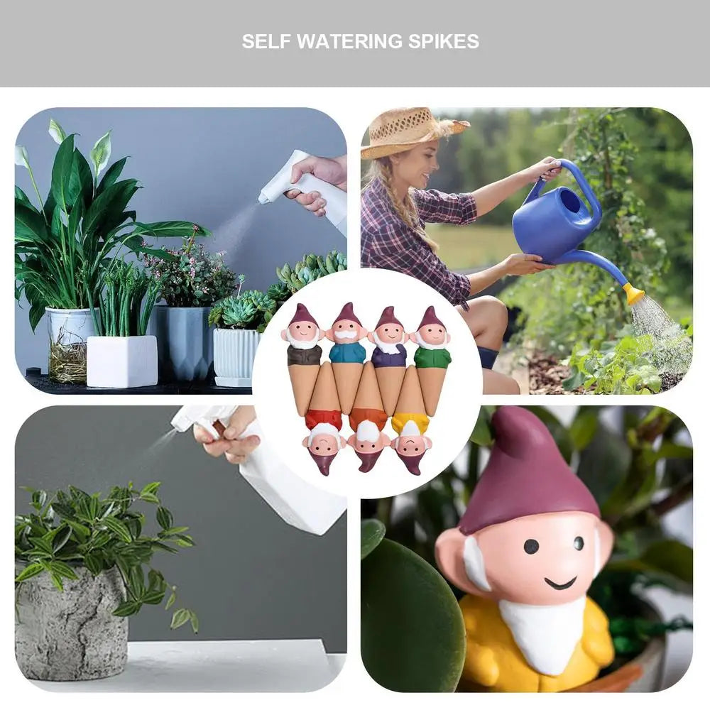 7pcs Gnomes Plant Watering Stakes (SMILEDRIP)